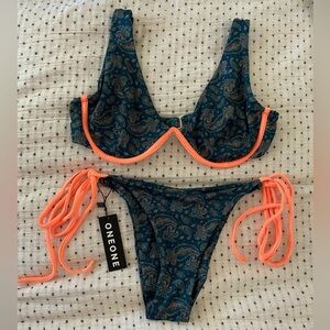 ONEONE Swimwear Ariel Paisley Set NWT